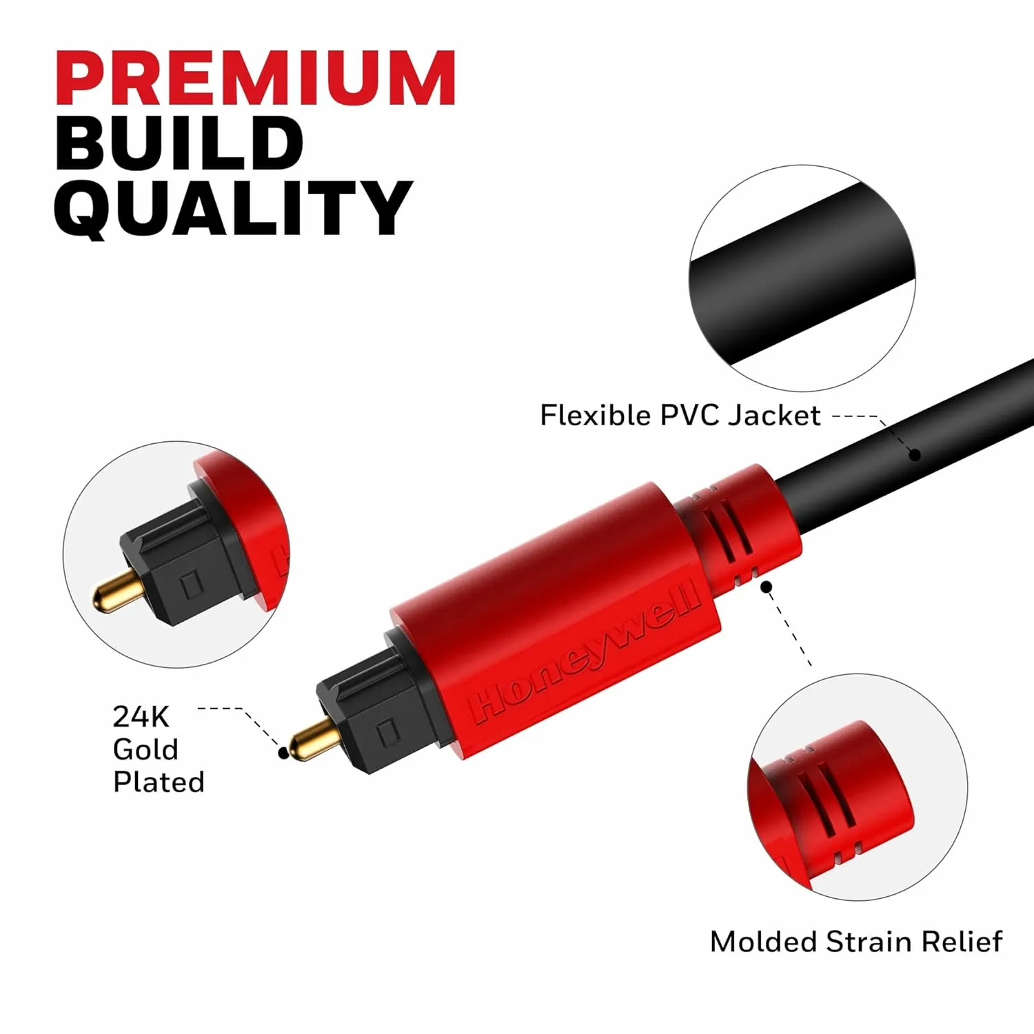 Honeywell Fiber Optical Cable Toslink 2m view 2